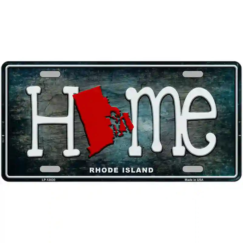 Rhode Island Home State Outline Novelty License Plate 24" x 12" (LLP)