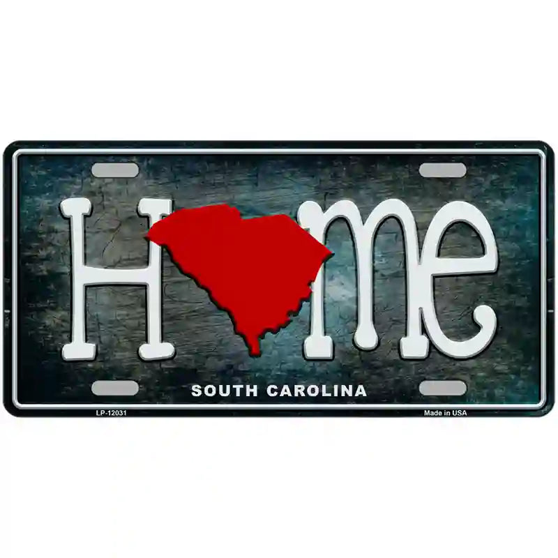 South Carolina Home State Outline Novelty License Plate 24" x 12" (LLP)