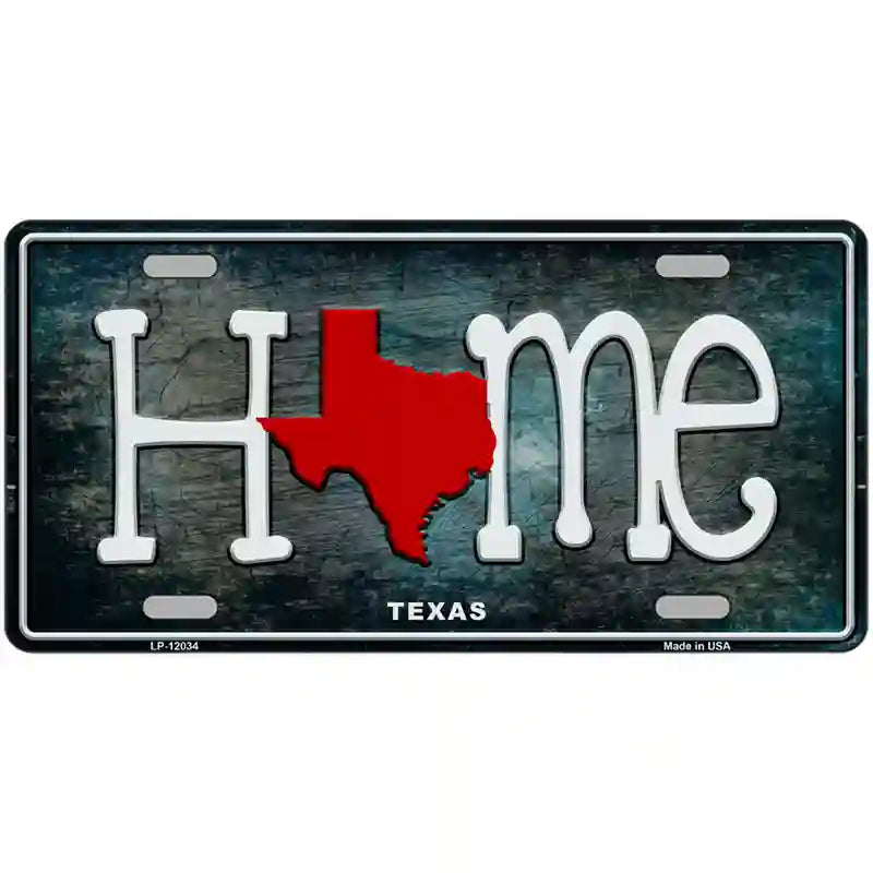 Texas Home State Outline Novelty License Plate 24" x 12" (LLP)