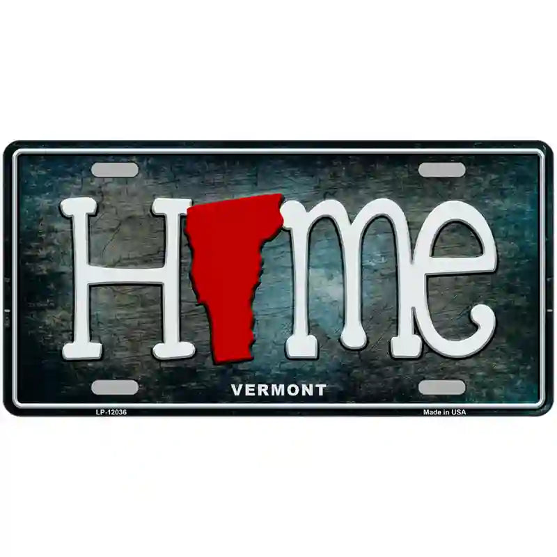 Vermont Home State Outline Novelty License Plate 24" x 12" (LLP)