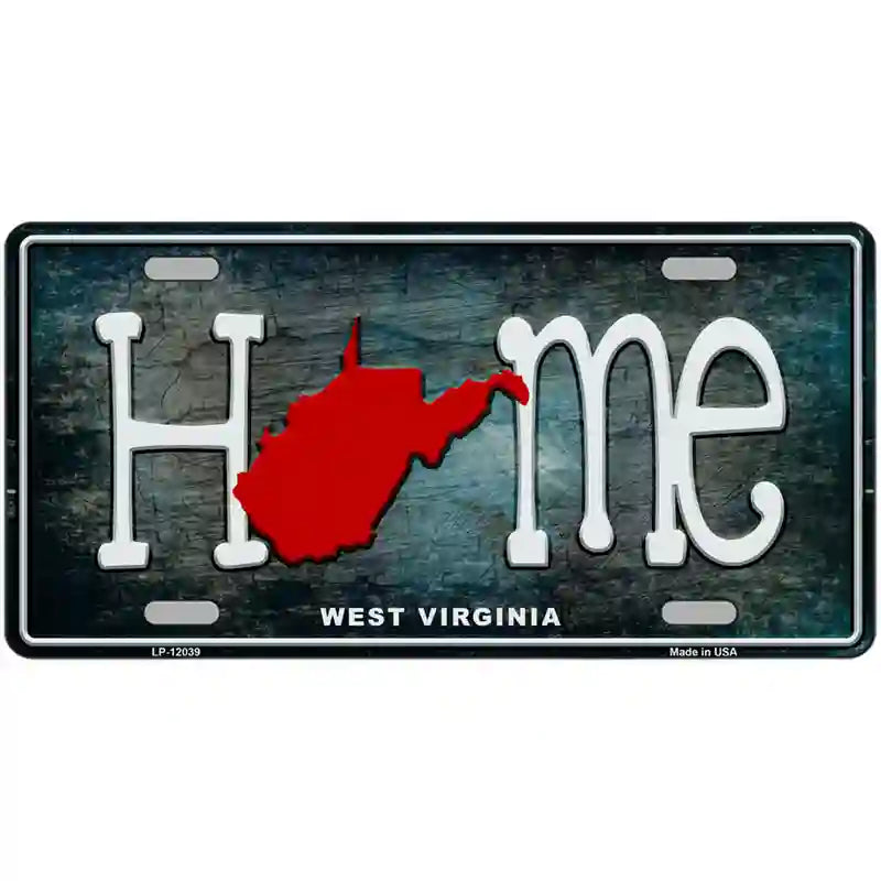 West Virginia Home State Outline Novelty License Plate 24" x 12" (LLP)