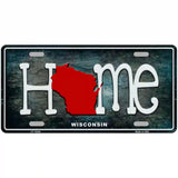 Wisconsin Home State Outline Novelty License Plate 24" x 12" (LLP)