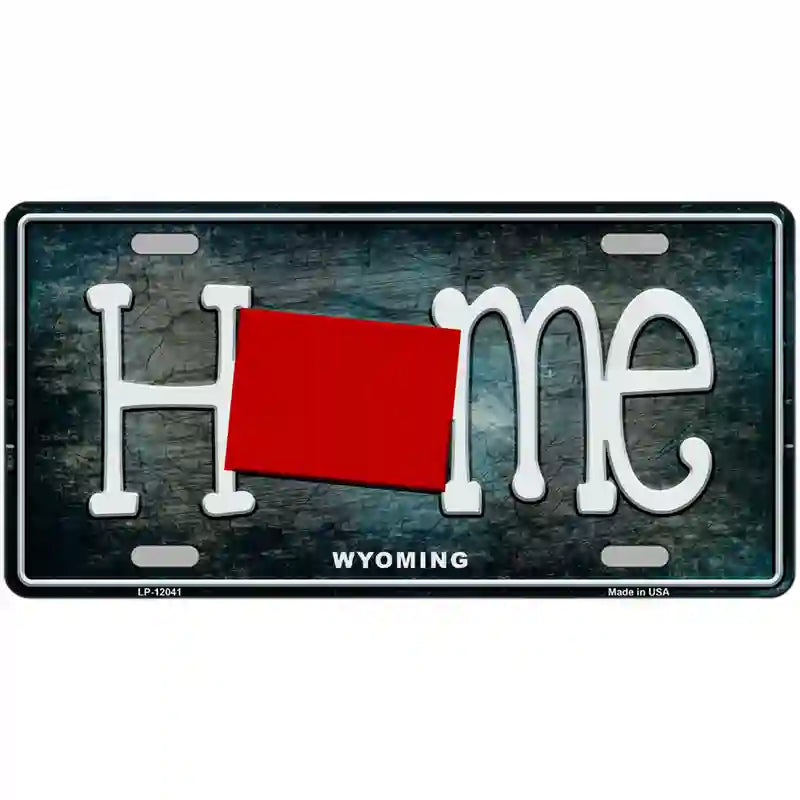 Wyoming Home State Outline Novelty License Plate 24" x 12" (LLP)