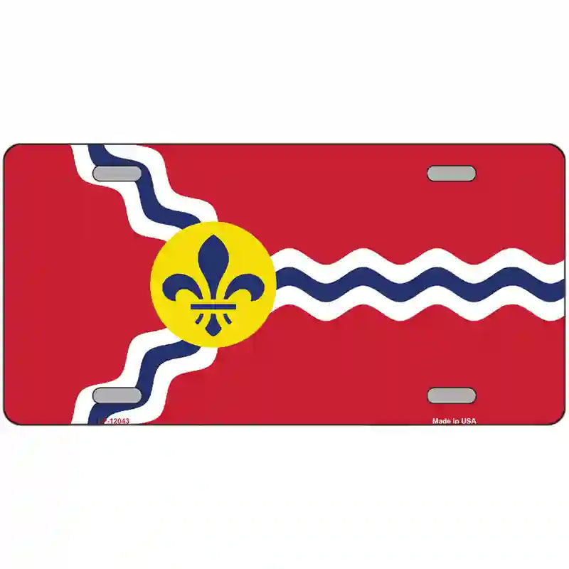 St. Louis State Flag Missouri Novelty Metal License Plate 24" x 12" (LLP)