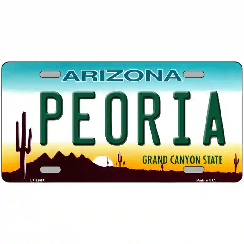 Peoria Arizona Novelty Metal License Plate 24" x 12" (LLP)