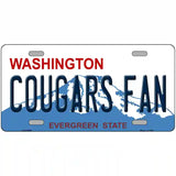 Washington Cougars Fan Novelty Metal License Plate 24" x 12" (LLP)