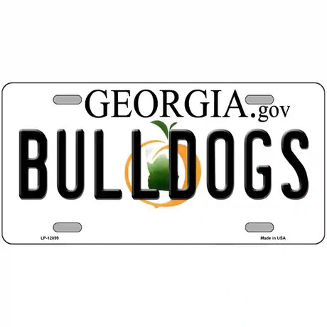 Georgia Bulldogs Novelty Metal License Plate 24" x 12" (LLP)