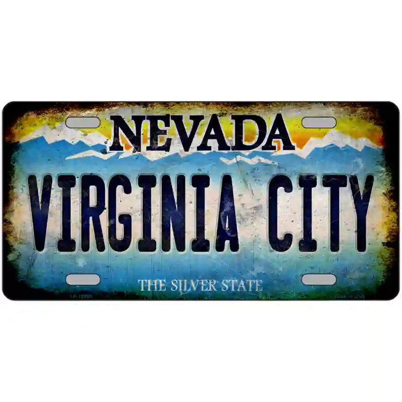 Nevada Virginia City Novelty Metal License Plate 24" x 12" (LLP)