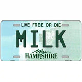 Milk New Hampshire State Novelty Metal License Plate 24" x 12" (LLP)