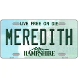 Meredith New Hampshire State Novelty Metal License Plate 24" x 12" (LLP)