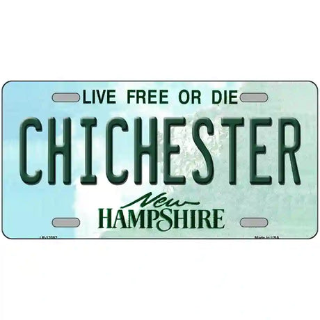 Chichester New Hampshire State Novelty Metal License Plate 24" x 12" (LLP)