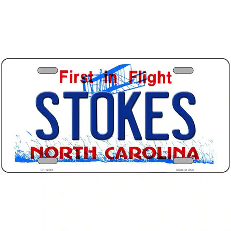 Stokes North Carolina State Novelty Metal License Plate 24" x 12" (LLP)