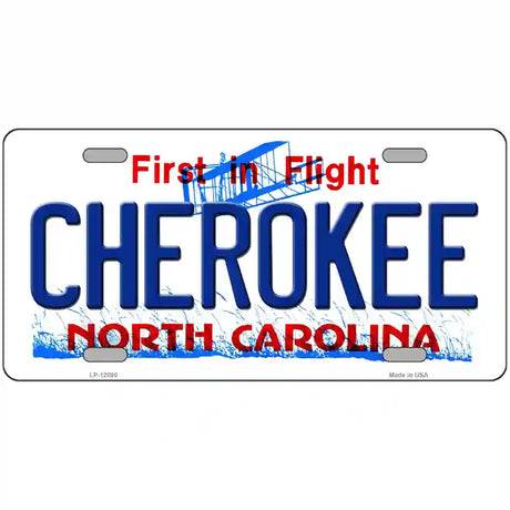 Cherokee North Carolina State Novelty Metal License Plate 24" x 12" (LLP)