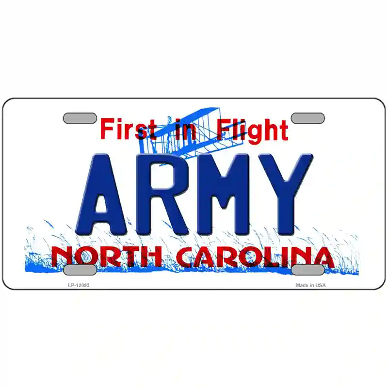 Army North Carolina State Novelty Metal License Plate 24" x 12" (LLP)