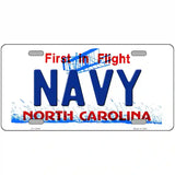 Navy North Carolina State Novelty Metal License Plate 24" x 12" (LLP)