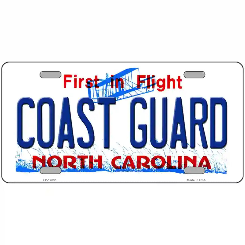 Coast Guard North Carolina State Novelty Metal License Plate 24" x 12" (LLP)