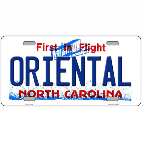 Oriental North Carolina State Novelty Metal License Plate 24" x 12" (LLP)