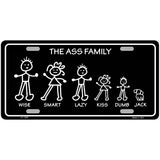 The Ass Family Novelty Metal License Plate 24" x 12" (LLP)