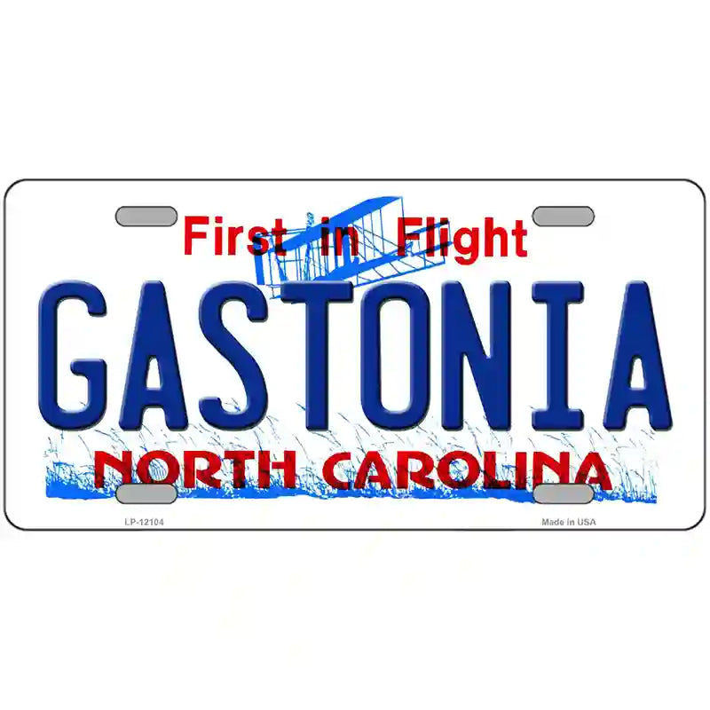 Gastonia North Carolina State Novelty Metal License Plate 24" x 12" (LLP)