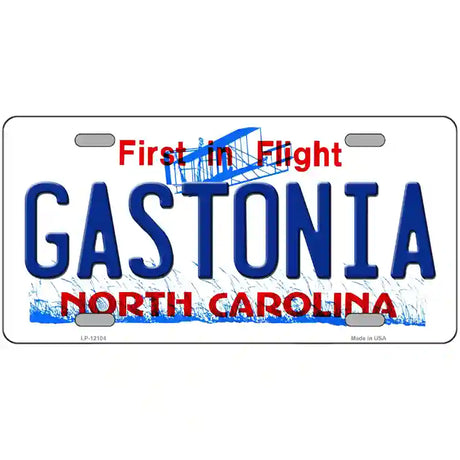 Gastonia North Carolina State Novelty Metal License Plate 24" x 12" (LLP)