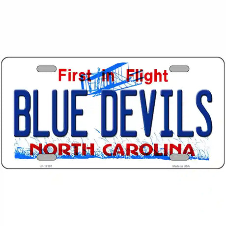 Blue Devils North Carolina State Novelty Metal License Plate 24" x 12" (LLP)