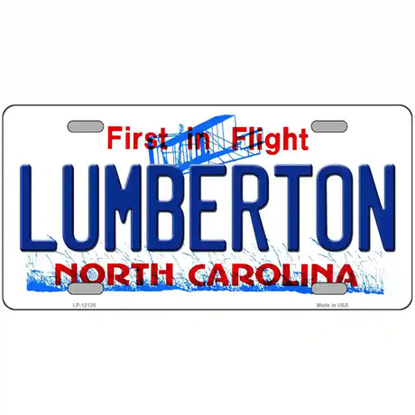 Lumberton North Carolina State Novelty Metal License Plate 24" x 12" (LLP)