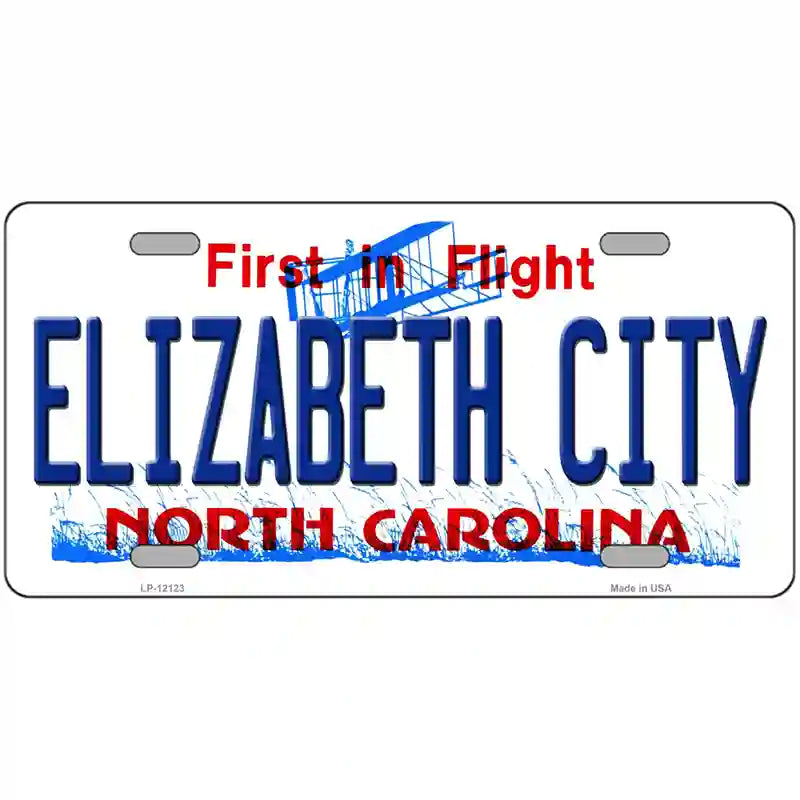 Elizabeth City North Carolina State Novelty Metal License Plate 24" x 12" (LLP)