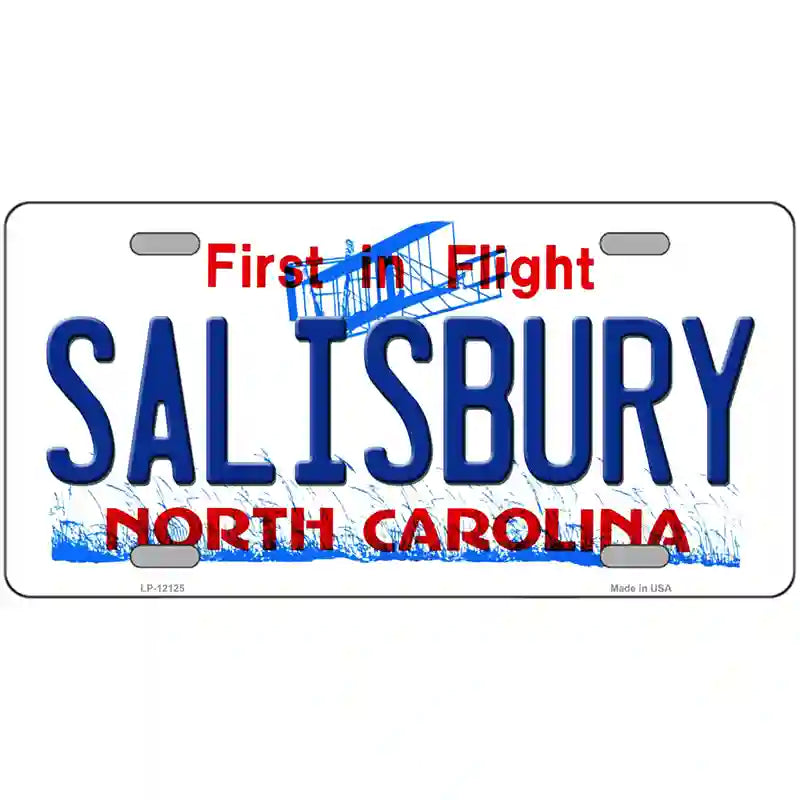 Salisbury North Carolina State Novelty Metal License Plate 24" x 12" (LLP)