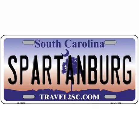 Spartanburg South Carolina State Novelty Metal License Plate 24" x 12" (LLP)