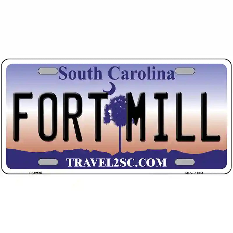 Fort Mill South Carolina State Novelty Metal License Plate LP-12130 24" x 12" (LLP)