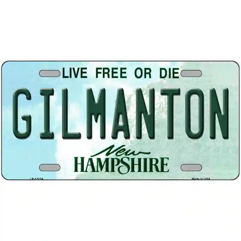 Gilmanton New Hampshire Novelty Metal License Plate 24" x 12" (LLP)