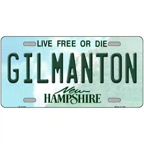 Gilmanton New Hampshire Novelty Metal License Plate 24" x 12" (LLP)