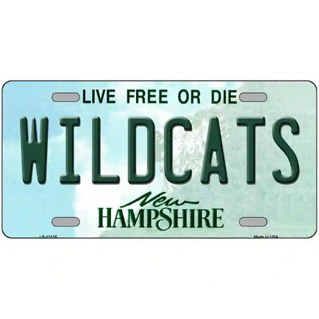 Wildcats New Hampshire Novelty Metal License Plate 24" x 12" (LLP)