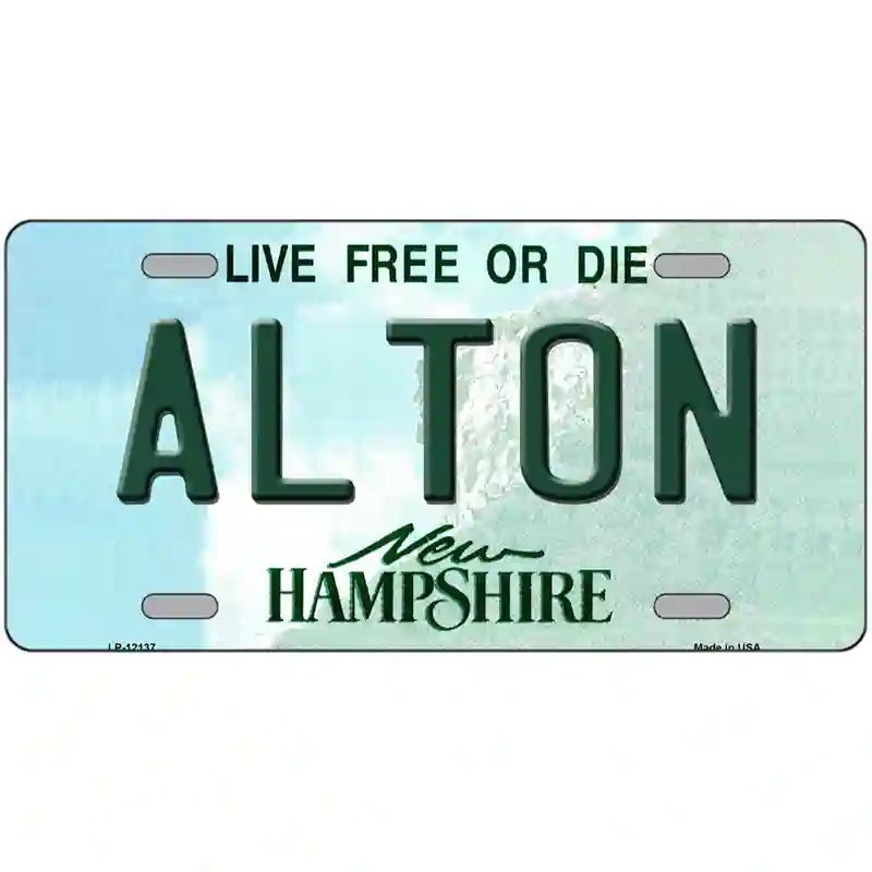 Alton New Hampshire Novelty Metal License Plate 24" x 12" (LLP)