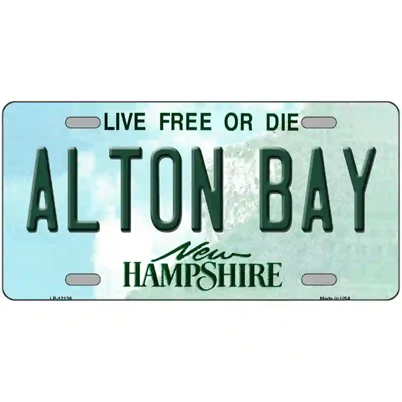 Alton Bay New Hampshire Novelty Metal License Plate 24" x 12" (LLP)