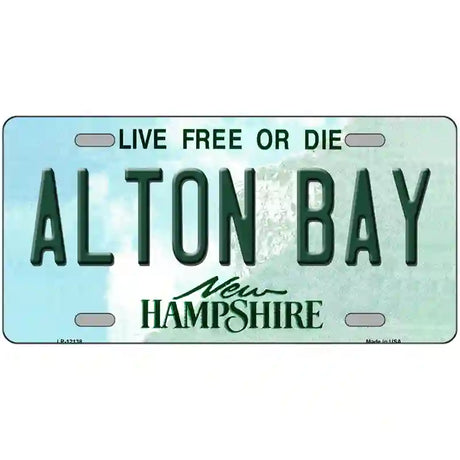 Alton Bay New Hampshire Novelty Metal License Plate 24" x 12" (LLP)