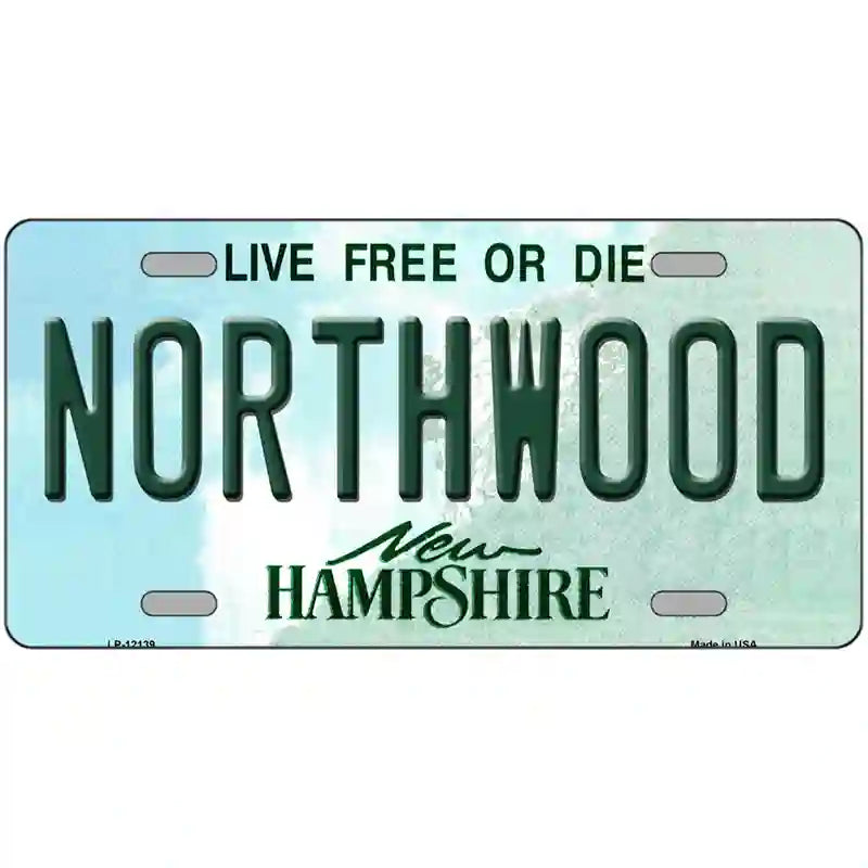 Northwood New Hampshire Novelty Metal License Plate 24" x 12" (LLP)