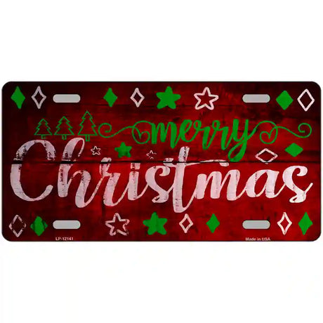 Merry Christmas Novelty Metal License Plate 24" x 12" (LLP)