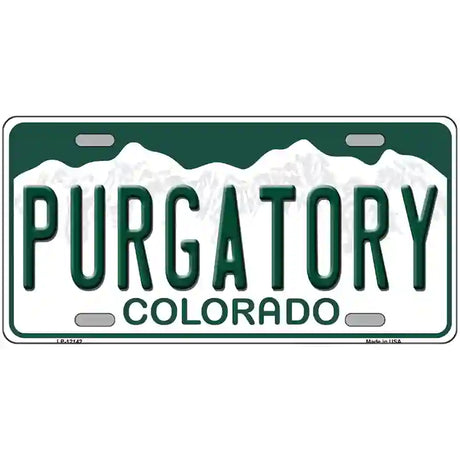 Purgatory Colorado Novelty Metal License Plate 24" x 12" (LLP)