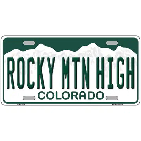 Rocky Mountain High Colorado Novelty Metal License Plate 24" x 12" (LLP)