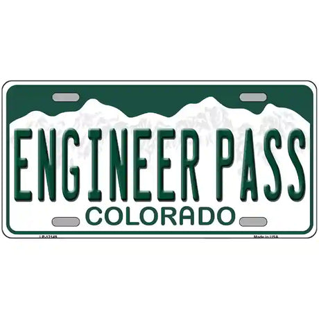 Engineer Pass Colorado Novelty Metal License Plate 24" x 12" (LLP)