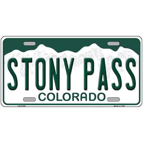 Stony Pass Colorado Novelty Metal License Plate 24" x 12" (LLP)