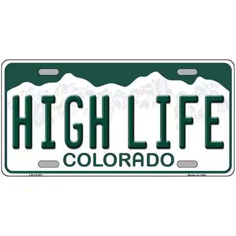 High Life Colorado Novelty Metal License Plate 24" x 12" (LLP)