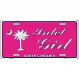 Inlet Girl SC Pink Novelty Metal License Plate 24" x 12" (LLP)