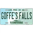 Goffes Falls New Hampshire Novelty Metal License Plate 24" x 12" (LLP)