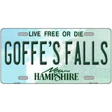 Goffes Falls New Hampshire Novelty Metal License Plate 24" x 12" (LLP)