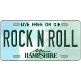 Rock N Roll New Hampshire Novelty Metal License Plate 24" x 12" (LLP)