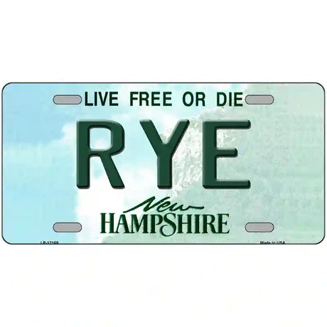 Rye New Hampshire Novelty Metal License Plate 24" x 12" (LLP)