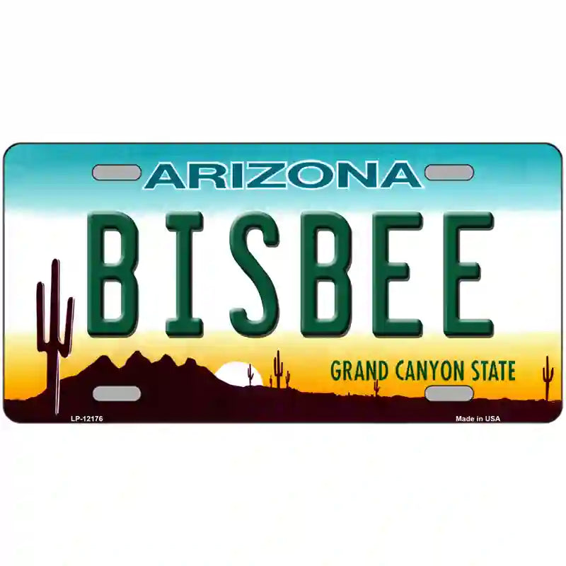 Bisbee Arizona Novelty Metal License Plate 24" x 12" (LLP)