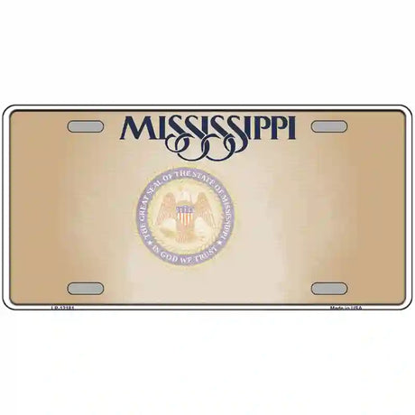 Mississippi Great Seal Blank Novelty Metal License Plate 24" x 12" (LLP)